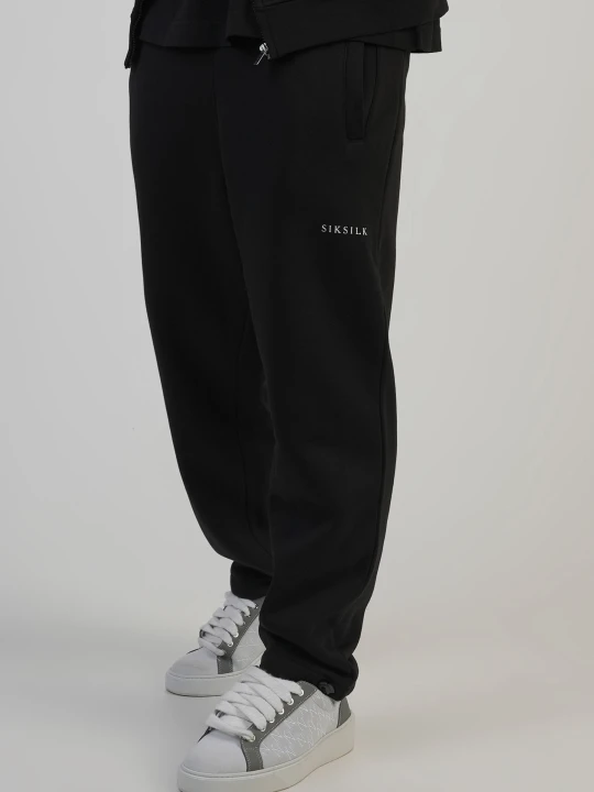Zdjęcie produktu SikSilk Męskie Czarne Spodnie Treningowe