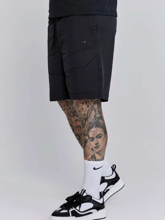 Zdjęcie produktu SikSilk Męskie Czarne Szorty Cargo