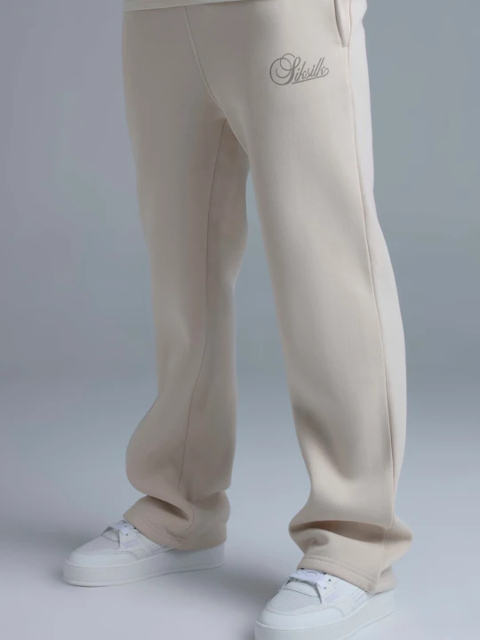 Zdjęcie produktu SikSilk Męskie Ecru Essentials Spodnie Treningowe