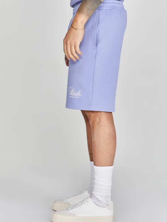 Zdjęcie produktu SikSilk Męskie Fioletowe Szorty z Logo purpurowy