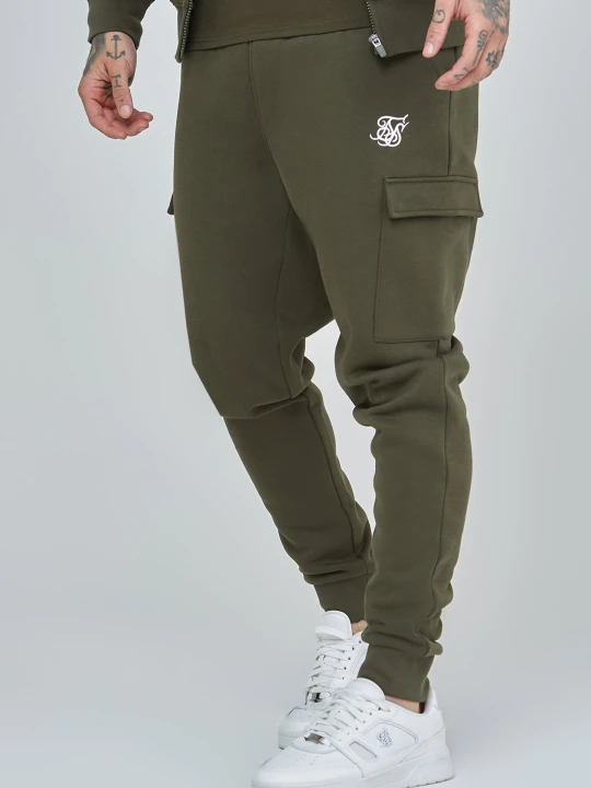 Zdjęcie produktu SikSilk Męskie Khaki Essential Cargo Jogger
