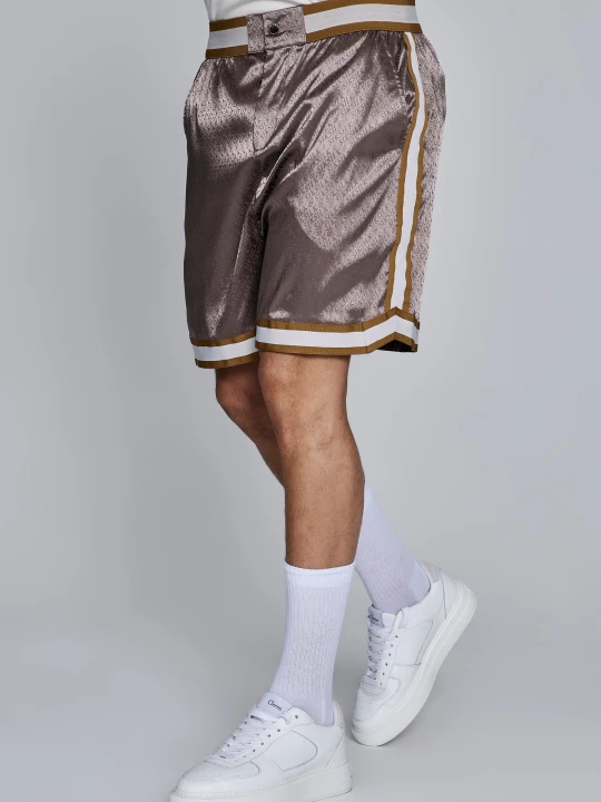 Zdjęcie produktu SikSilk Męskie Krótkie Spodenki Brązowe