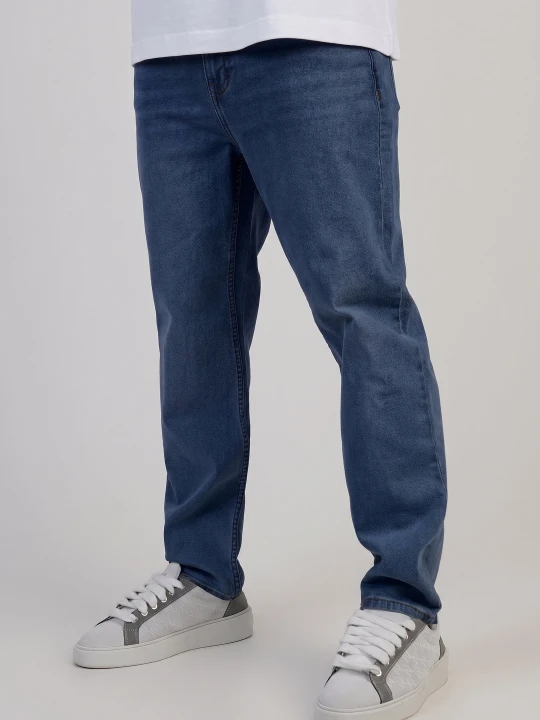 Zdjęcie produktu SikSilk Męskie Prane Jasnoniebieskie Jeansy o Zwężanym Kroju
