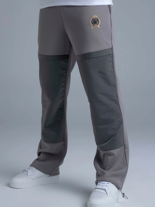 Zdjęcie produktu SikSilk Męskie Szare Crest Joggersy