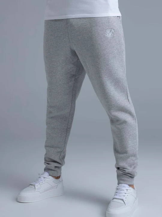 Zdjęcie produktu SikSilk Męskie Szare Melange Essentials Joggersy