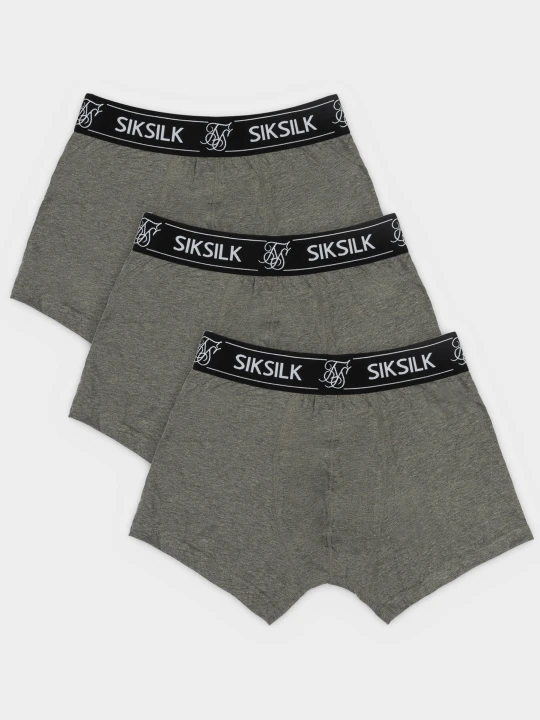 Zdjęcie produktu SikSilk Męskie Szare Opakowanie 3 Bokserek