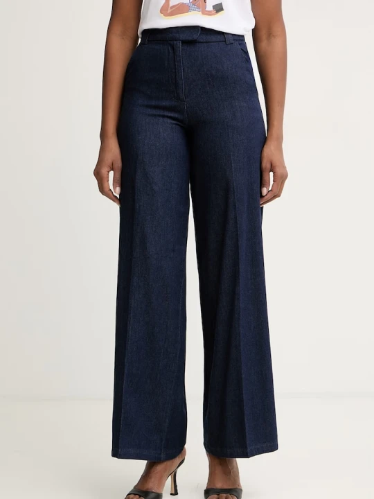 Zdjęcie produktu Silvian Heach jeansy wide leg damskie PAIFA granatowy