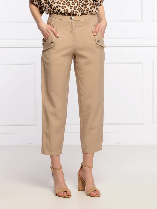 Zdjęcie produktu Silvian Heach Spodnie AGUADILLA | Straight fit | high waist beżowy