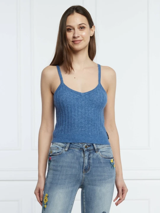 Zdjęcie produktu Silvian Heach Wełniany top DALENES | Cropped Fit niebieski