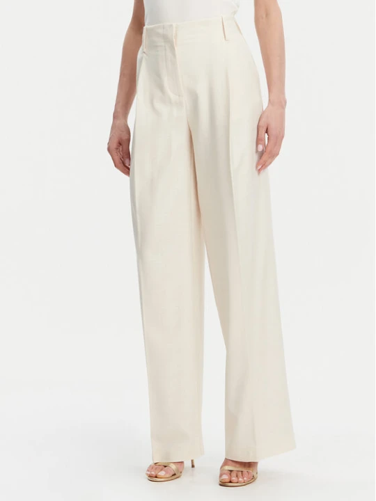 Zdjęcie produktu Simona Corsellini Spodnie materiałowe P25CPPA01901 Écru Relaxed Fit Kremowy