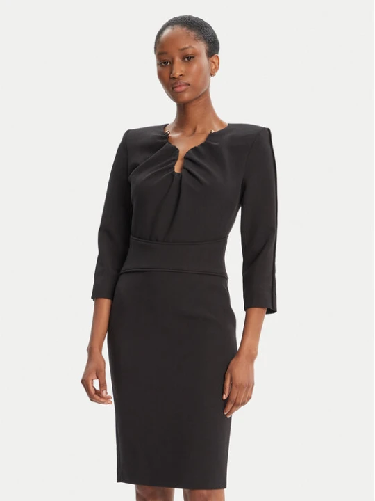 Zdjęcie produktu Simona Corsellini Sukienka koktajlowa A25CPAB01101 Czarny Slim Fit