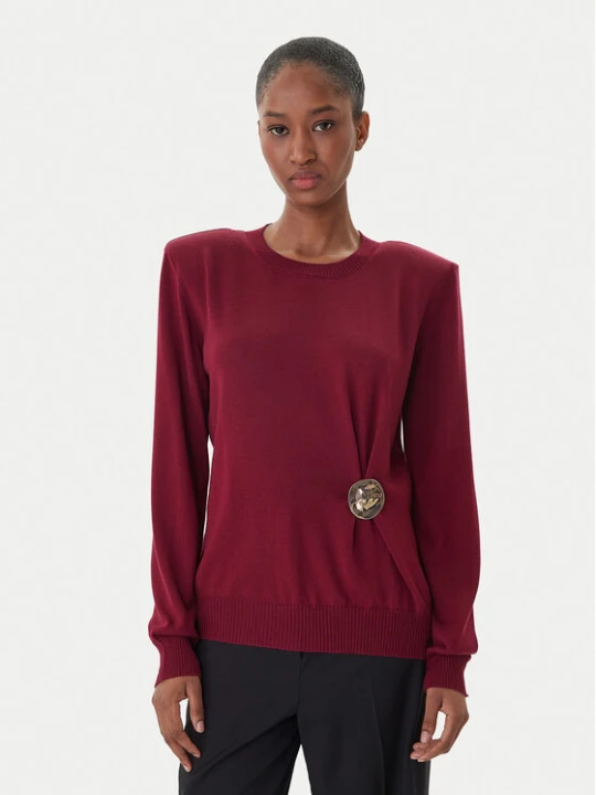 Zdjęcie produktu Simona Corsellini Sweter A25CPMGE0301 Czerwony Regular Fit