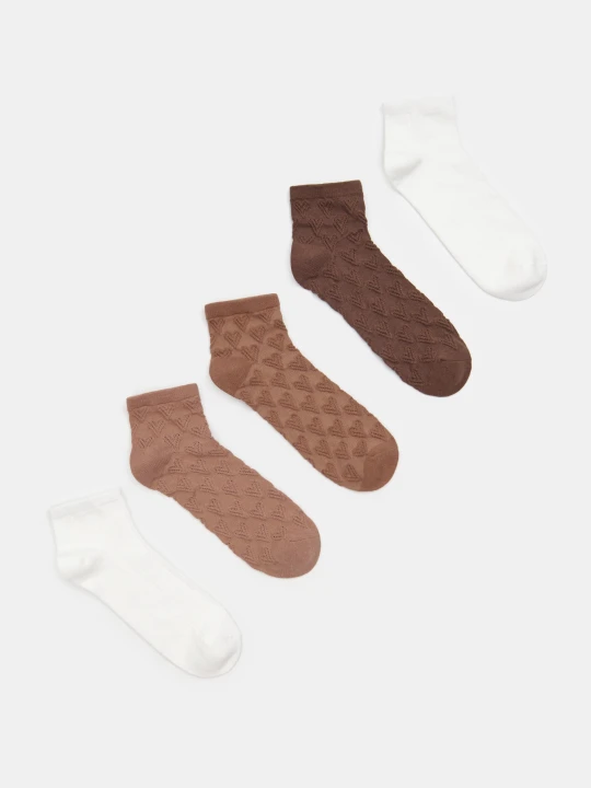 Zdjęcie produktu Sinsay - Ażurowe skarpetki z bawełną 5 pack - wielobarwny