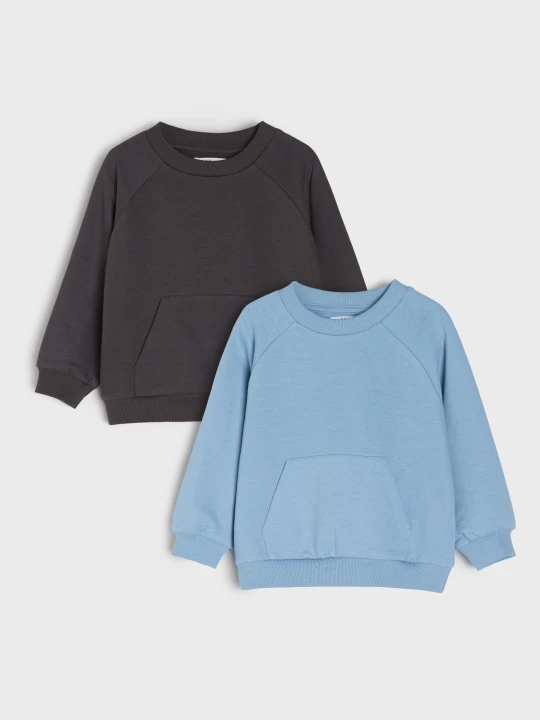 Zdjęcie produktu Sinsay - Bawełniana bluza crewneck 2 pack - szary