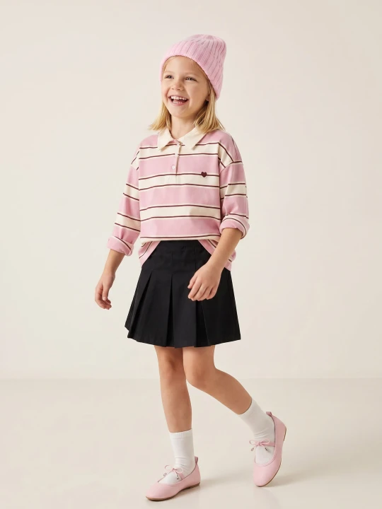 Zdjęcie produktu Sinsay - Bawełniana bluza polo w paski z dzianiny terry - wielobarwny