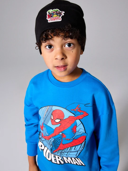 Zdjęcie produktu Sinsay - Bawełniana bluza Spider-Man - niebieski