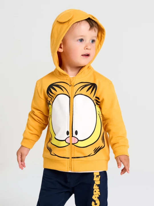 Zdjęcie produktu Sinsay - Bawełniana bluza z nadrukiem Garfield - pomarańczowy