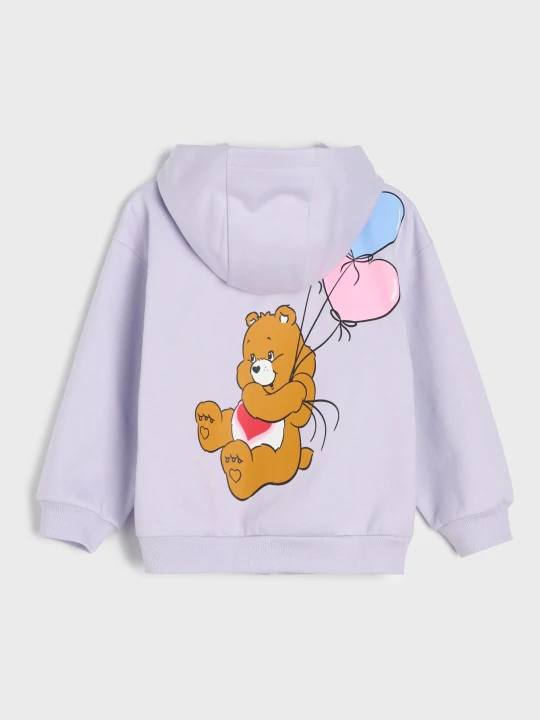 Zdjęcie produktu Sinsay - Bawełniana bluza z nadrukiem na plecach Care Bears - fioletowy