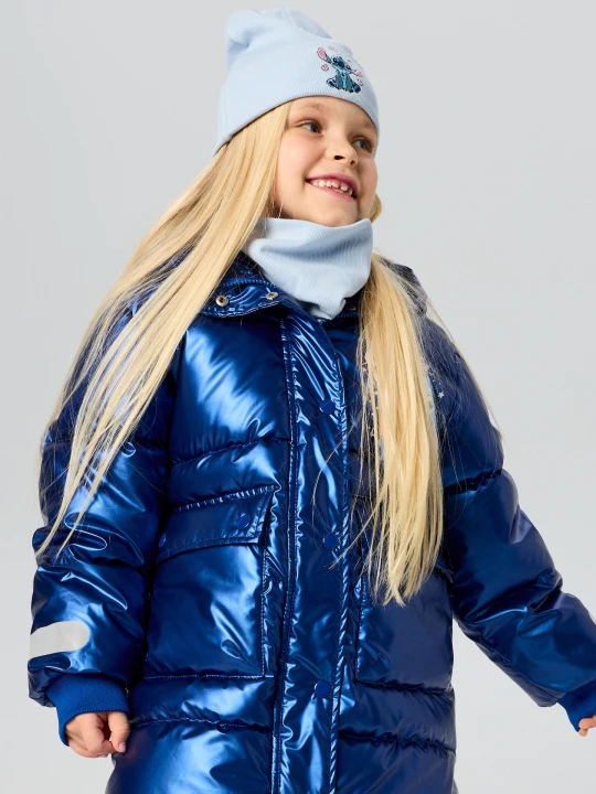 Zdjęcie produktu Sinsay - Bawełniana czapka i komin 2 pack Stitch - błękitny