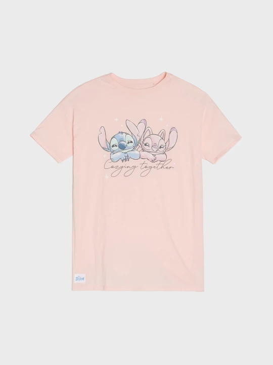 Zdjęcie produktu Sinsay - Bawełniana koszula nocna Stitch - różowy