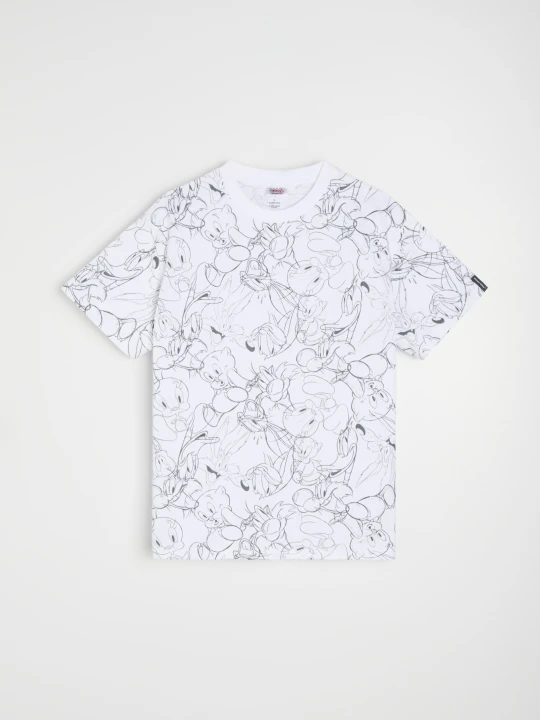 Zdjęcie produktu Sinsay - Bawełniana koszulka comfort Looney Tunes - biały