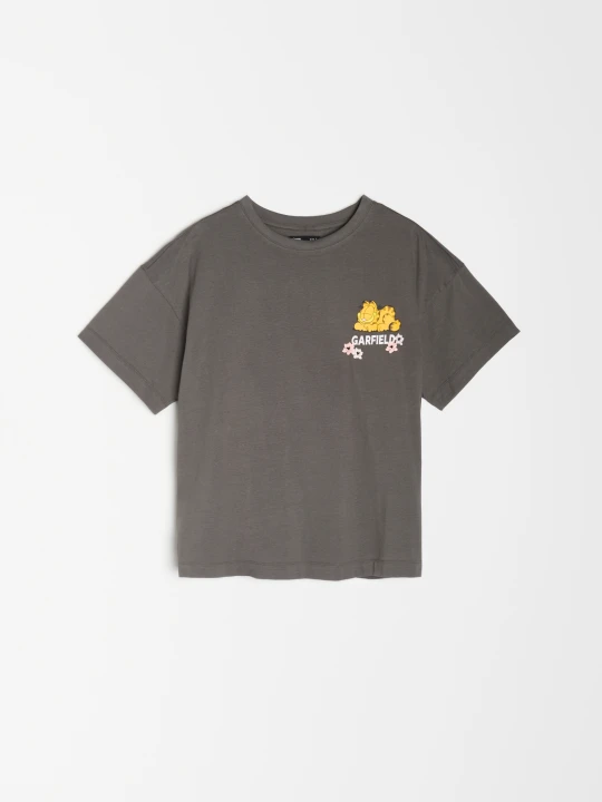 Zdjęcie produktu Sinsay - Bawełniana koszulka Garfield - szary