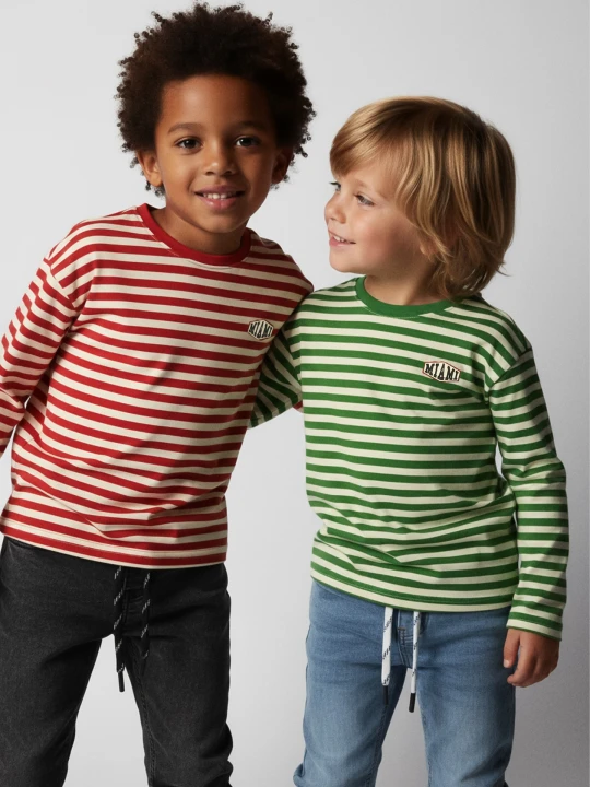 Zdjęcie produktu Sinsay - Bawełniana koszulka w paski 2 pack - czerwony