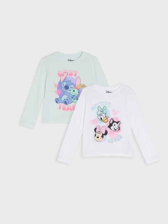 Zdjęcie produktu Sinsay - Bawełniana koszulka z nadrukiem 2 pack Disney - wielobarwny