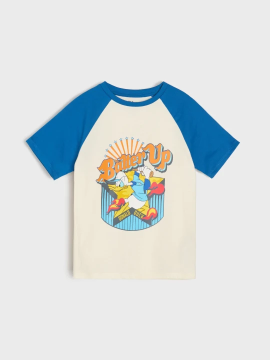 Zdjęcie produktu Sinsay - Bawełniana koszulka z nadrukiem Donald Duck - wielobarwny
