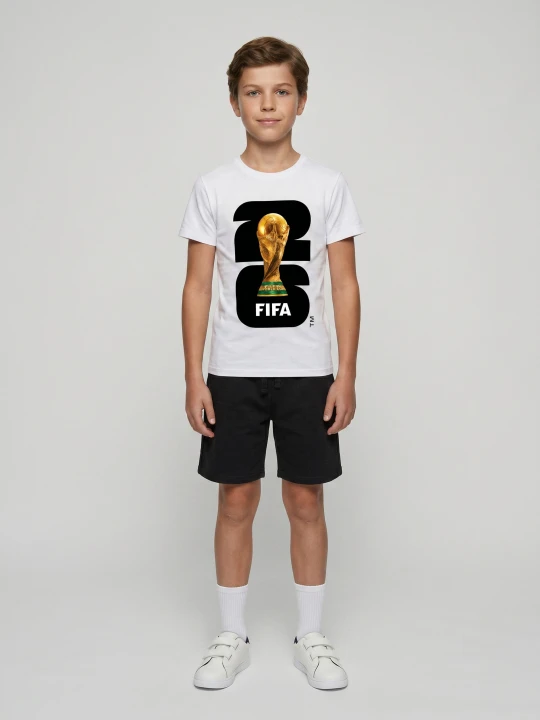 Zdjęcie produktu Sinsay - Bawełniana koszulka z nadrukiem FIFA World Cup - biały