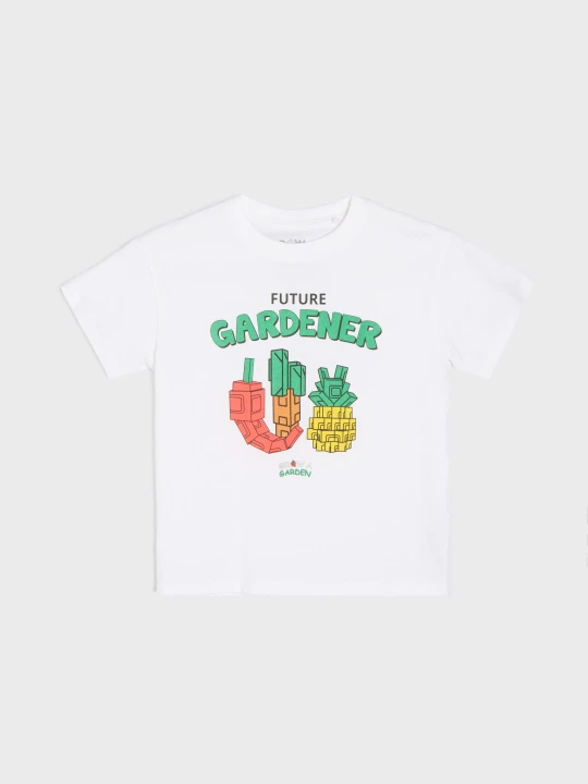 Zdjęcie produktu Sinsay - Bawełniana koszulka z nadrukiem Grow a Garden Roblox - biały