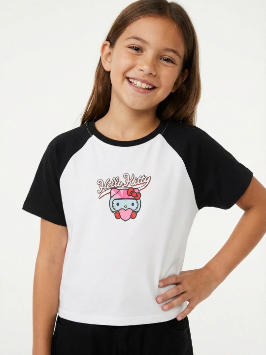 Zdjęcie produktu Sinsay - Bawełniana koszulka z nadrukiem Hello Kitty - biały