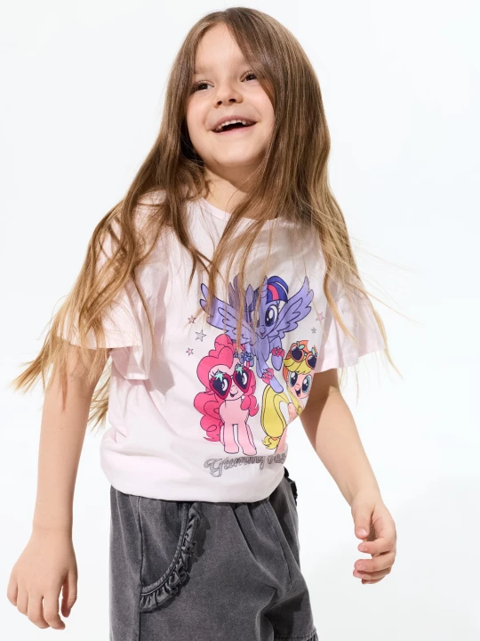 Zdjęcie produktu Sinsay - Bawełniana koszulka z nadrukiem My Little Pony - różowy
