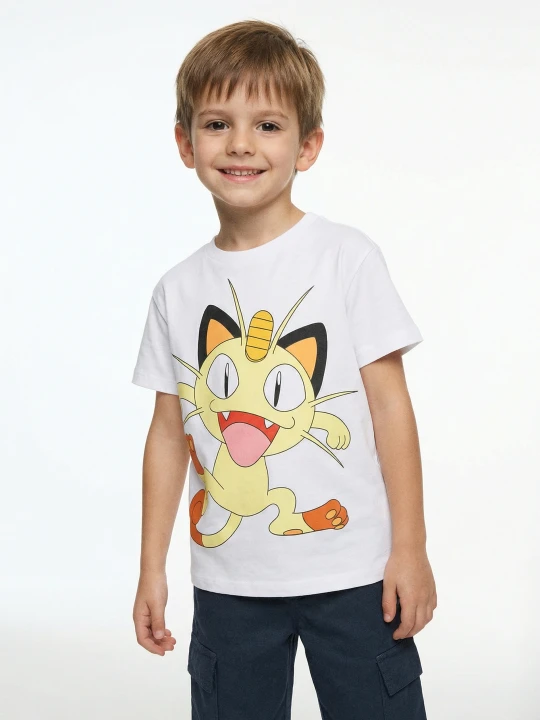 Zdjęcie produktu Sinsay - Bawełniana koszulka z nadrukiem Pokémon - biały