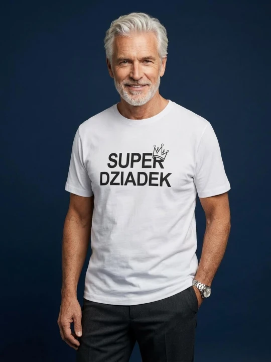 Zdjęcie produktu Sinsay - Bawełniana koszulka z napisem na dzień dziadka - biały