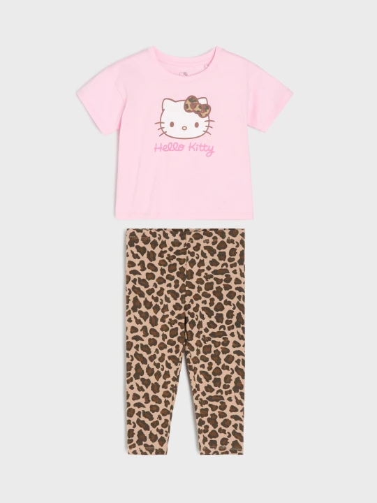 Zdjęcie produktu Sinsay - Bawełniana piżama dwuczęściowa Hello Kitty - różowy