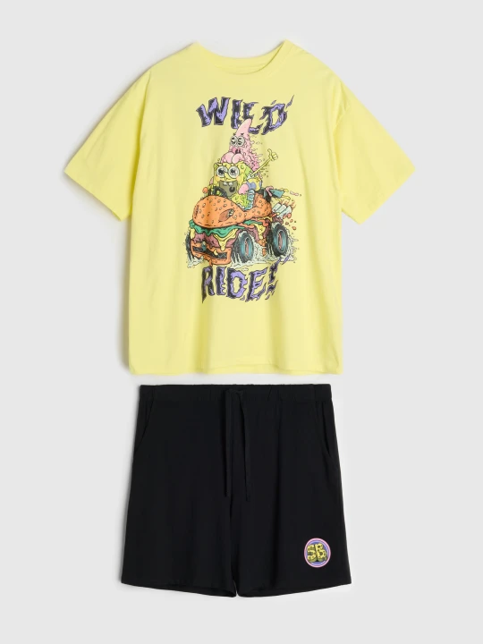 Zdjęcie produktu Sinsay - Bawełniana piżama dwuczęściowa SpongeBob - wielobarwny