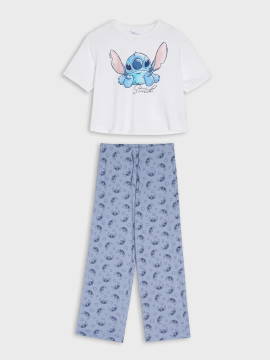 Zdjęcie produktu Sinsay - Bawełniana piżama dwuczęściowa Stitch - biały
