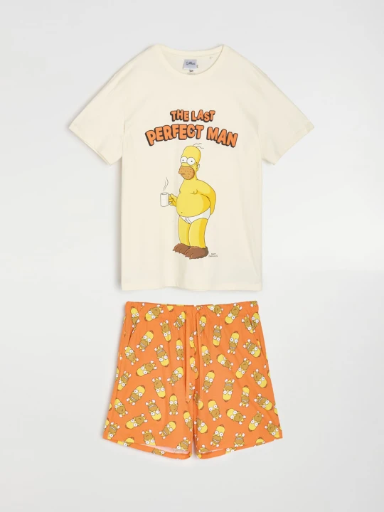 Zdjęcie produktu Sinsay - Bawełniana piżama dwuczęściowa The Simpson - wielobarwny