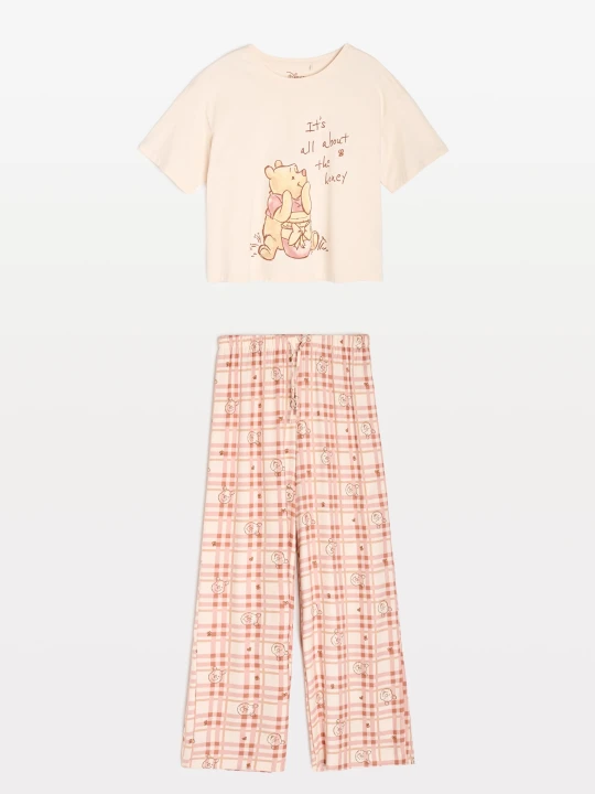 Zdjęcie produktu Sinsay - Bawełniana piżama dwuczęściowa Winnie the Pooh - kremowy