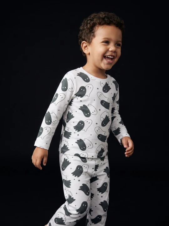 Zdjęcie produktu Sinsay - Bawełniana piżama dwuczęściowa z motywem halloweenowym - biały