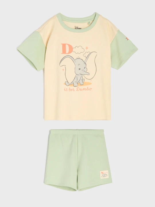 Zdjęcie produktu Sinsay - Bawełniana piżama dwuczęściowa z nadrukiem Disney - beżowy