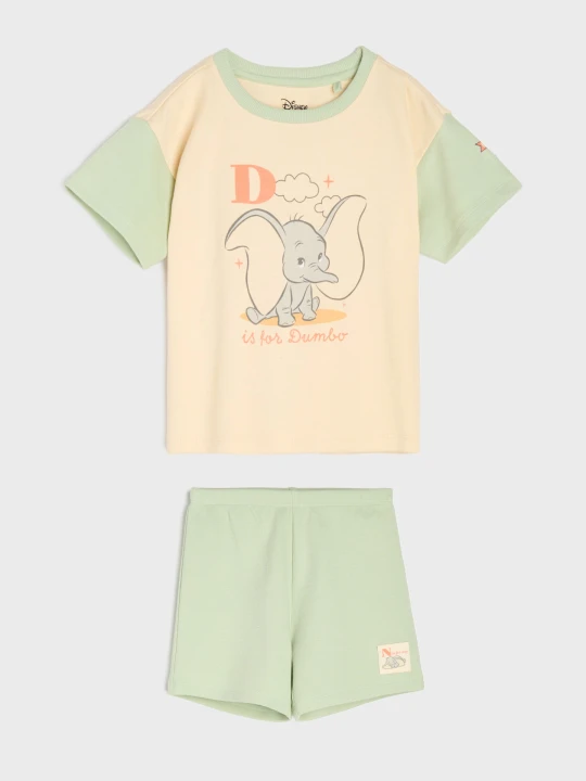 Zdjęcie produktu Sinsay - Bawełniana piżama dwuczęściowa z nadrukiem Disney - beżowy