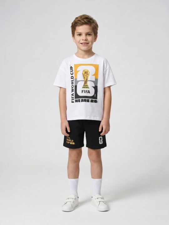 Zdjęcie produktu Sinsay - Bawełniana piżama dwuczęściowa z nadrukiem FIFA World Cup - biały