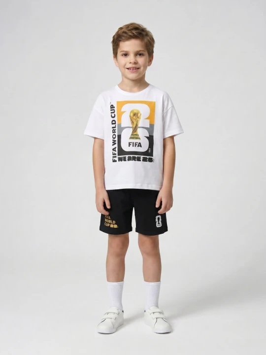 Zdjęcie produktu Sinsay - Bawełniana piżama dwuczęściowa z nadrukiem FIFA World Cup - biały