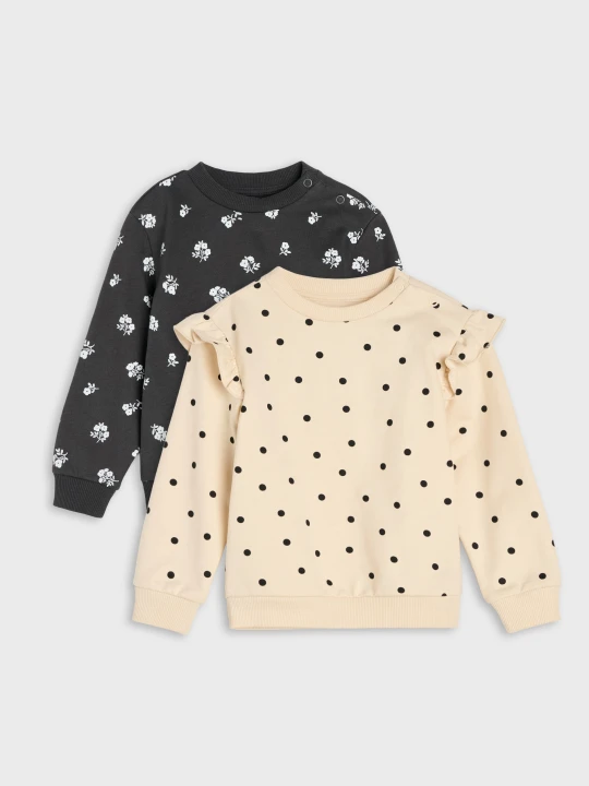 Zdjęcie produktu Sinsay - Bawełniane bluzy crewneck 2 pack - szary