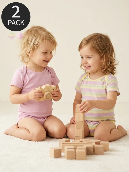 Zdjęcie produktu Sinsay - Bawełniane body 2 pack - żółty