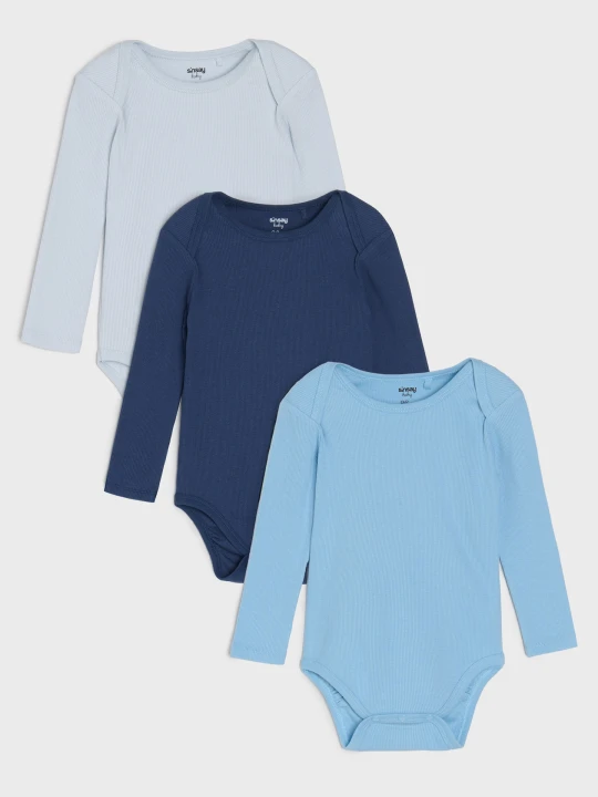 Zdjęcie produktu Sinsay - Bawełniane body 3 pack - błękitny