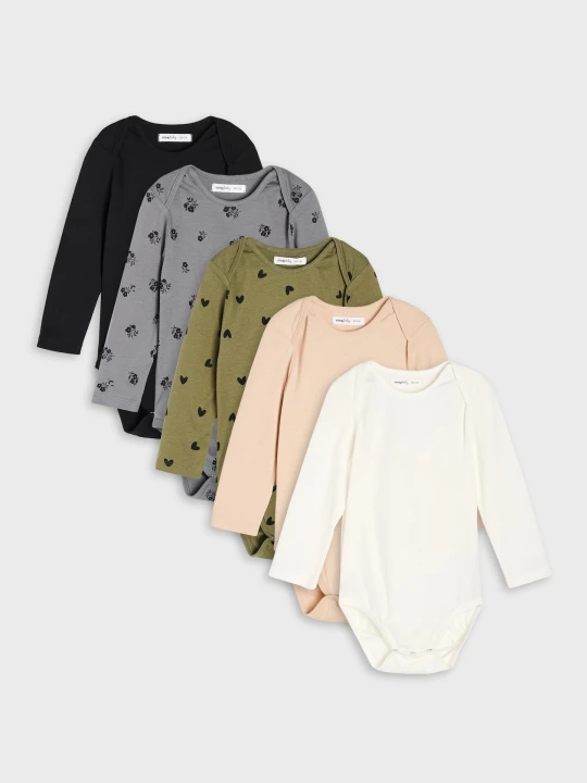 Zdjęcie produktu Sinsay - Bawełniane body 5 pack - khaki
