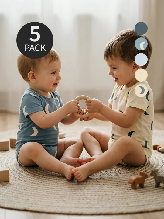 Zdjęcie produktu Sinsay - Bawełniane body 5 pack - kremowy